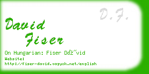 david fiser business card
